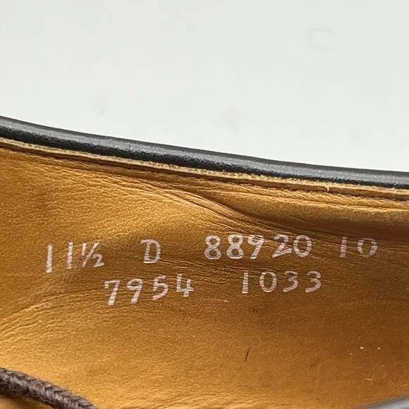 Allen Edmonds Mapleton Brown Leather Bicycle Toe Derby Shoes Mens Size 11.5 D