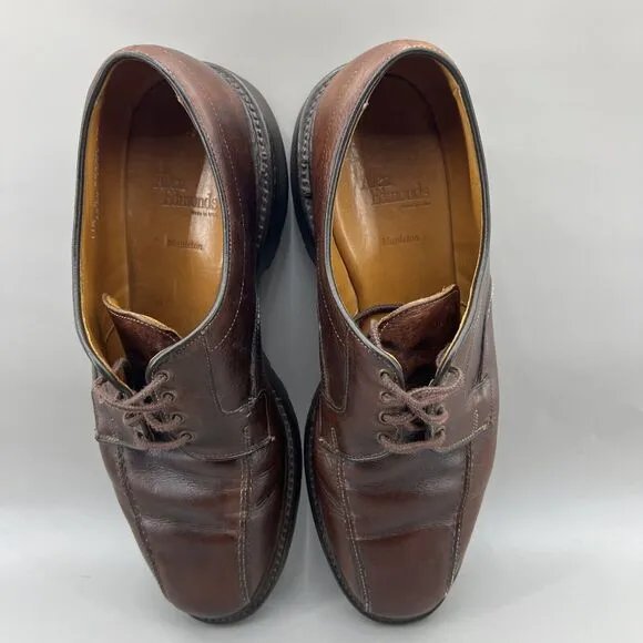 Allen Edmonds Mapleton Brown Leather Bicycle Toe Derby Shoes Mens Size 11.5 D