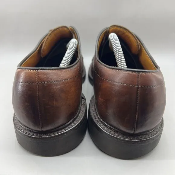 Allen Edmonds Mapleton Brown Leather Bicycle Toe Derby Shoes Mens Size 11.5 D