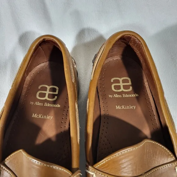 Allen Edmonds McKinley Slip On Penny Loafers Size 9.5 D