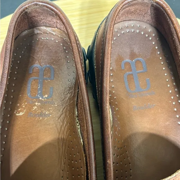 Allen Edmonds Men's 10 Boulder Slip-On Venetian Driving Loafers Two Tone Brown