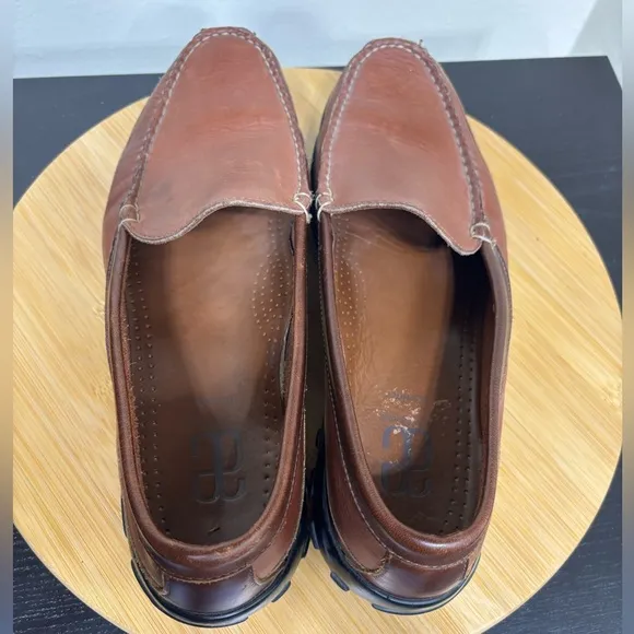 Allen Edmonds Men's 10 Boulder Slip-On Venetian Driving Loafers Two Tone Brown
