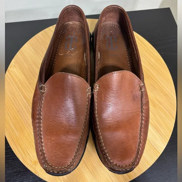 Allen Edmonds Men's 10 Boulder Slip-On Venetian Driving Loafers Two Tone Brown