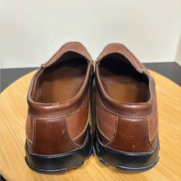 Allen Edmonds Men's 10 Boulder Slip-On Venetian Driving Loafers Two Tone Brown