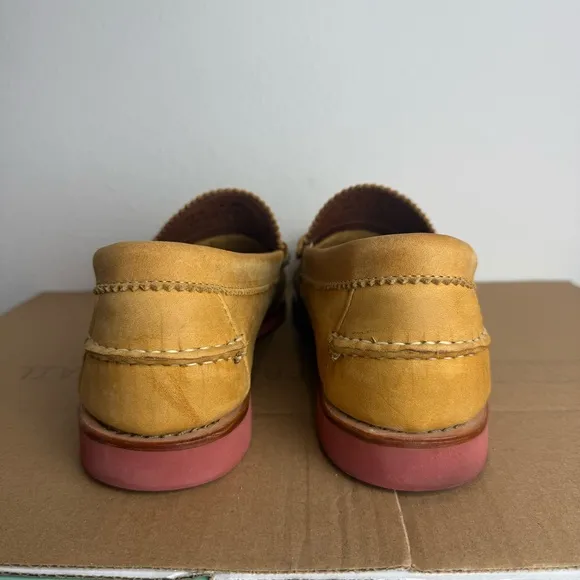 Allen Edmonds Men’s 13B NARROW Tan Sedona Penny Loafers Vibram Gumlite Outsole