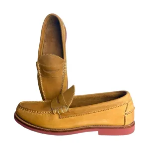 Allen Edmonds Men’s 13B NARROW Tan Sedona Penny Loafers Vibram Gumlite Outsole