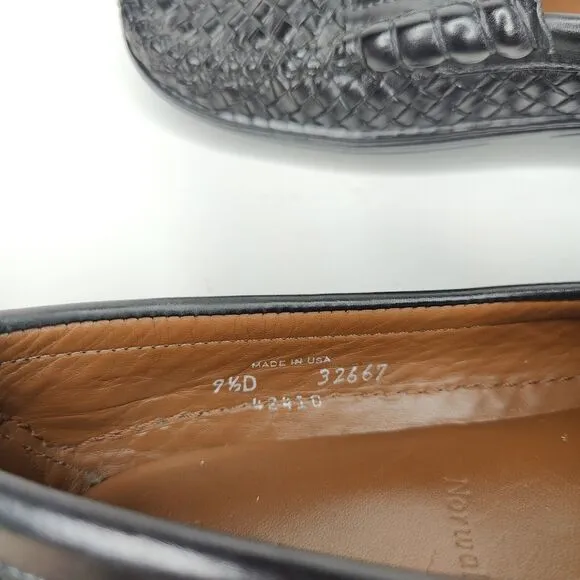 Allen Edmonds Norwalk Woven Black Driver Slip On Driving Loafers Size 9.5 D