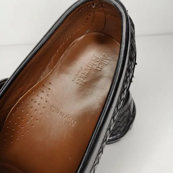 Allen Edmonds Norwalk Woven Black Driver Slip On Driving Loafers Size 9.5 D