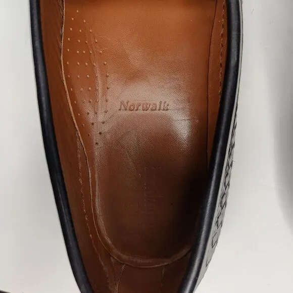 Allen Edmonds Norwalk Woven Black Driver Slip On Driving Loafers Size 9.5 D