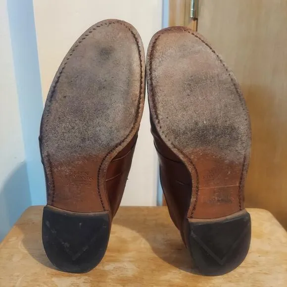 Allen Edmonds Randolph Men's US 15 E Brown Leather Bench Welt Penny Loafers
