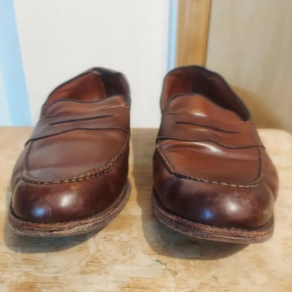 Allen Edmonds Randolph Men's US 15 E Brown Leather Bench Welt Penny Loafers