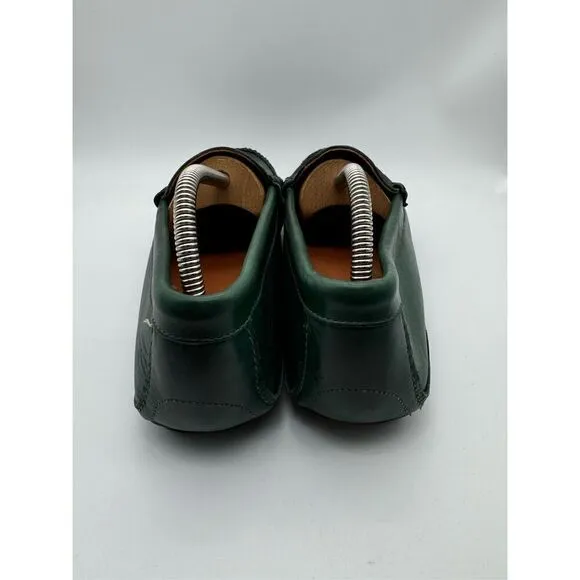 Allen Edmonds Siesta Key Green Leather Penny Loafers Driving Shoes 11 D