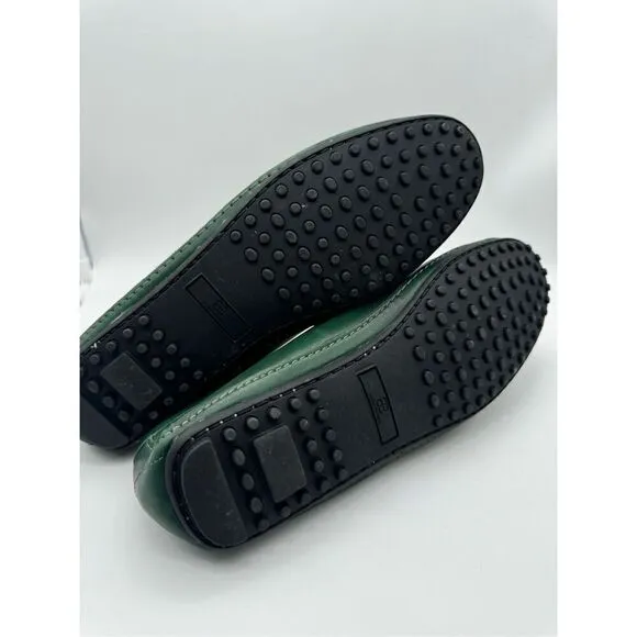 Allen Edmonds Siesta Key Green Leather Penny Loafers Driving Shoes 11 D