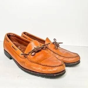 Allen Edmonds Vermont Cognac Leather Penny Loafers Tan Size 14 Men’s