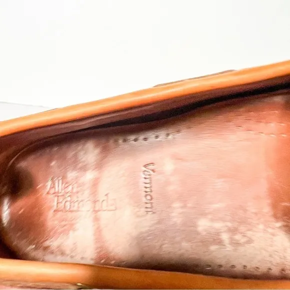 Allen Edmonds Vermont Cognac Leather Penny Loafers Tan Size 14 Men’s