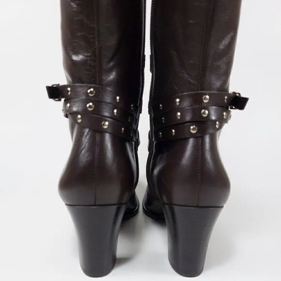 A Marinelli Healed Leather Boots - Size 7.5M