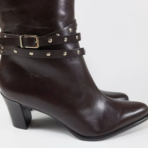 A Marinelli Healed Leather Boots - Size 7.5M