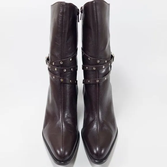 A Marinelli Healed Leather Boots - Size 7.5M
