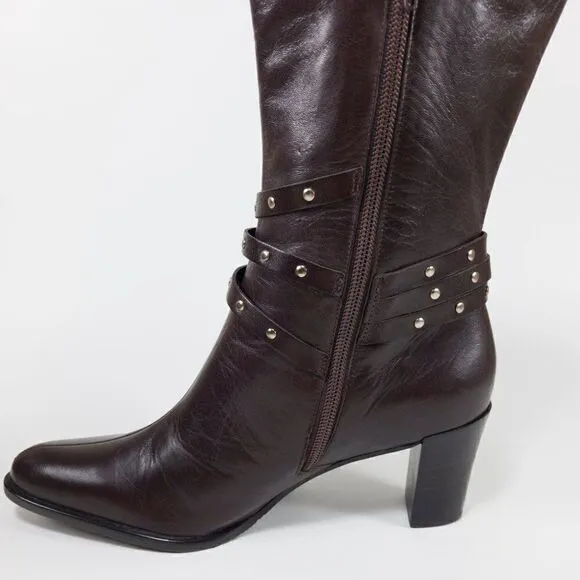 A Marinelli Healed Leather Boots - Size 7.5M