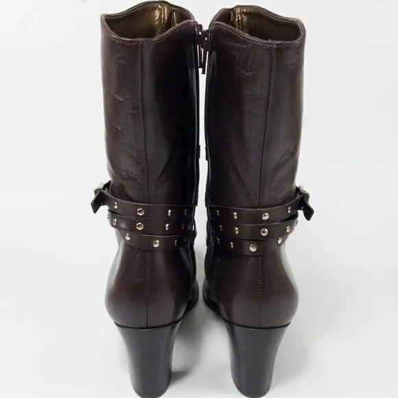 A Marinelli Healed Leather Boots - Size 7.5M