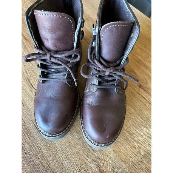 American Eagle Outfitters Vtg Brown Leather Boots Size 9