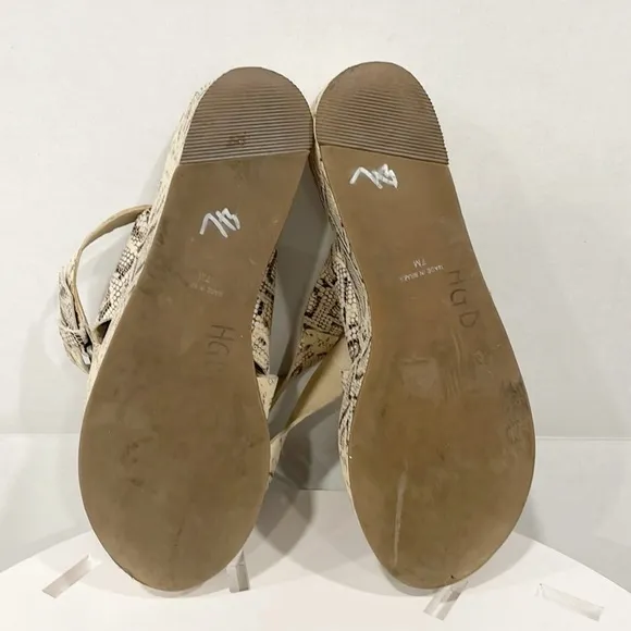 Amuse Society x Matisse Sz 7M Runway Genuine Leather Snakeskin Platform Sandals