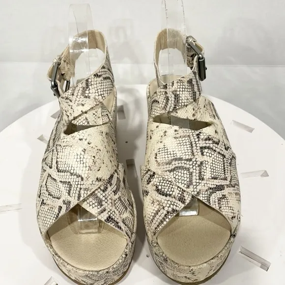 Amuse Society x Matisse Sz 7M Runway Genuine Leather Snakeskin Platform Sandals