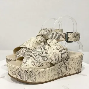 Amuse Society x Matisse Sz 7M Runway Genuine Leather Snakeskin Platform Sandals