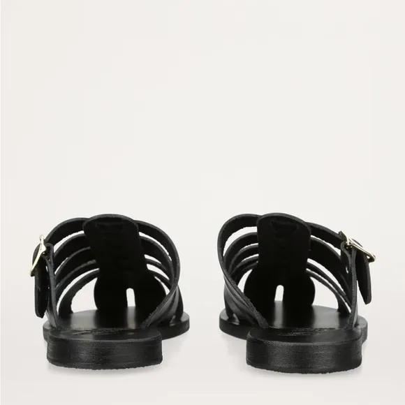 Ancient Greek Cosmia black Leather Sandals size 6 New in Box