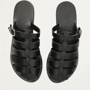 Ancient Greek Cosmia black Leather Sandals size 6 New in Box