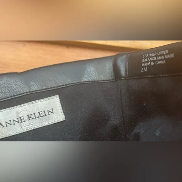 Anne Klein Ritz Black Leather Boots