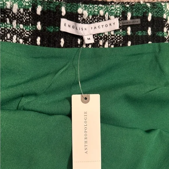Anthropologie English Factory Endless Rose Plaid Mini Skirt, M
