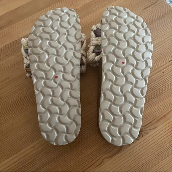 Anthropologie Intentionally Blank Macro Slide Sandals Size 37 JB