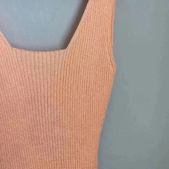 Anthropologie Knit Midi Dress Light Orange Size XL