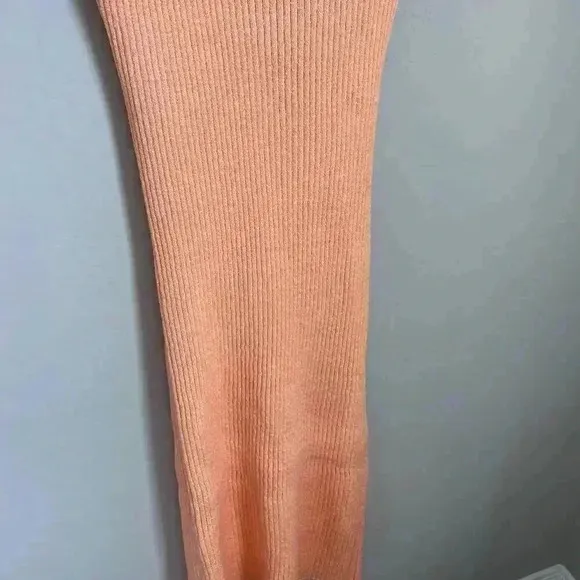 Anthropologie Knit Midi Dress Light Orange Size XL