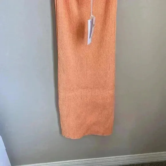 Anthropologie Knit Midi Dress Light Orange Size XL