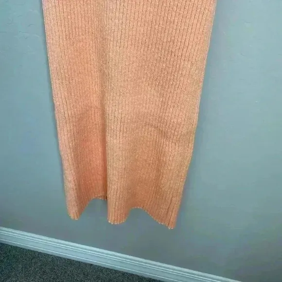 Anthropologie Knit Midi Dress Light Orange Size XL