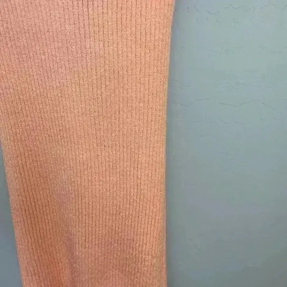 Anthropologie Knit Midi Dress Light Orange Size XL
