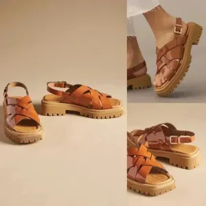 Anthropologie Maeve Open-Toe Fisherman Sandals Size 39 EUC $140