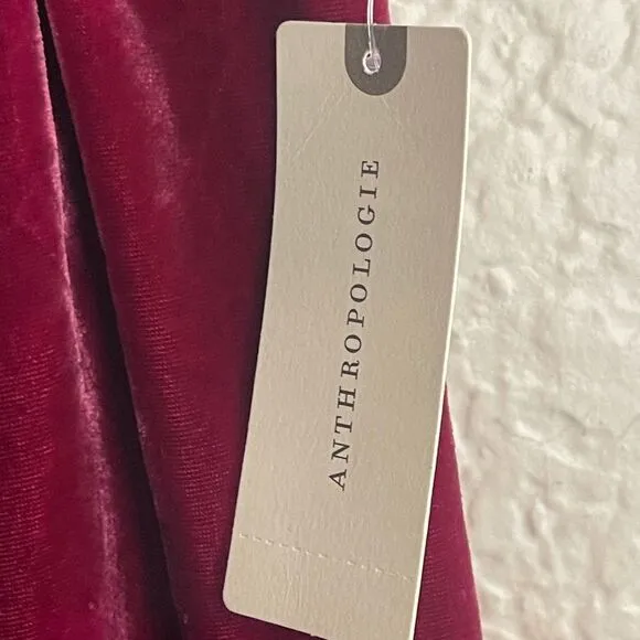 Anthropologie Montie Velvet Mini Skirt raspberry red size NWT. Size 6