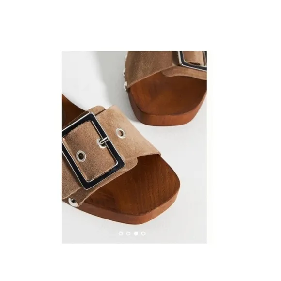 Anthropologie Open Toe Buckle Sandals