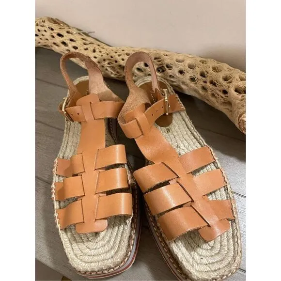 Anthropologie Sporty Platform Sandals Size 41