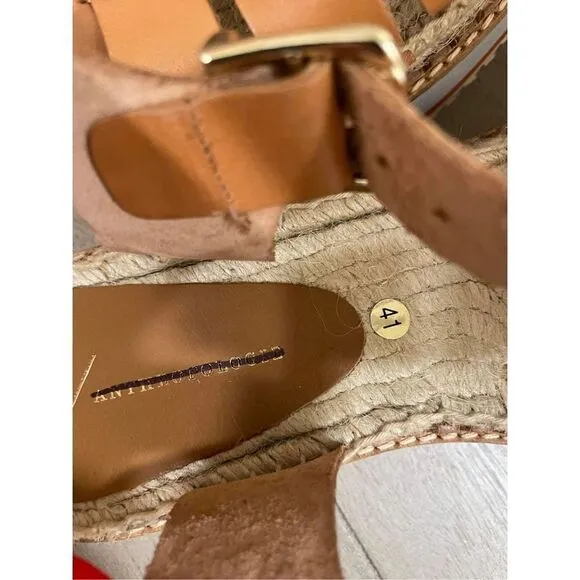 Anthropologie Sporty Platform Sandals Size 41