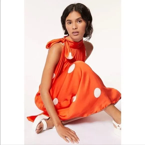 Anthropologie Samant Chauhan Minnie Polka Dot Maxi Dress Size S/P