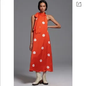 Anthropologie Samant Chauhan Minnie Polka Dot Maxi Dress Size S/P