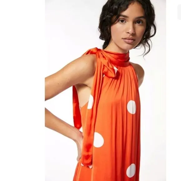 Anthropologie Samant Chauhan Minnie Polka Dot Maxi Dress Size S/P