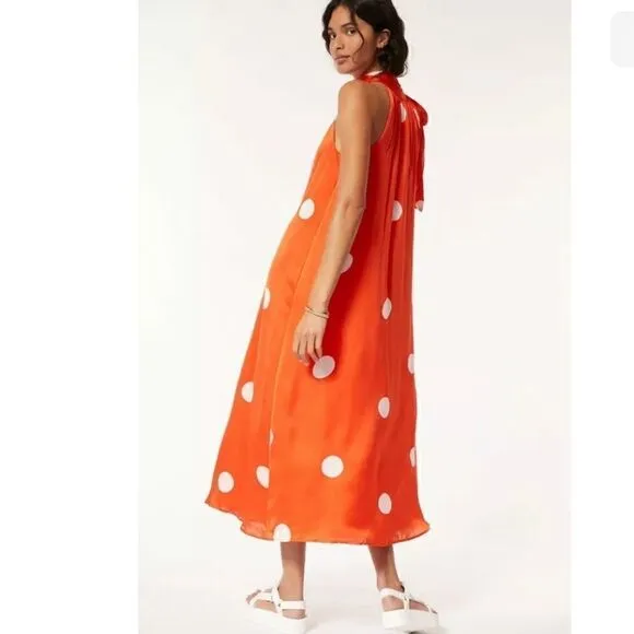 Anthropologie Samant Chauhan Minnie Polka Dot Maxi Dress Size S/P