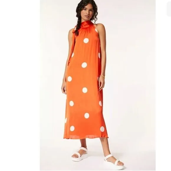 Anthropologie Samant Chauhan Minnie Polka Dot Maxi Dress Size S/P