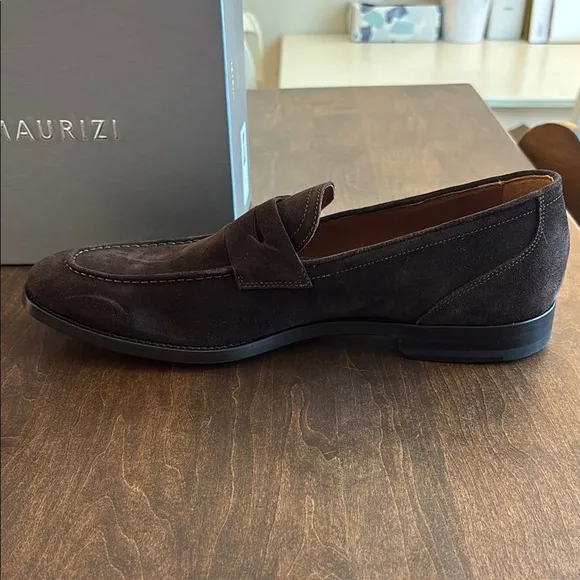 Antonio Maurizi Brown Suede Loafers Classic Slip-Ons