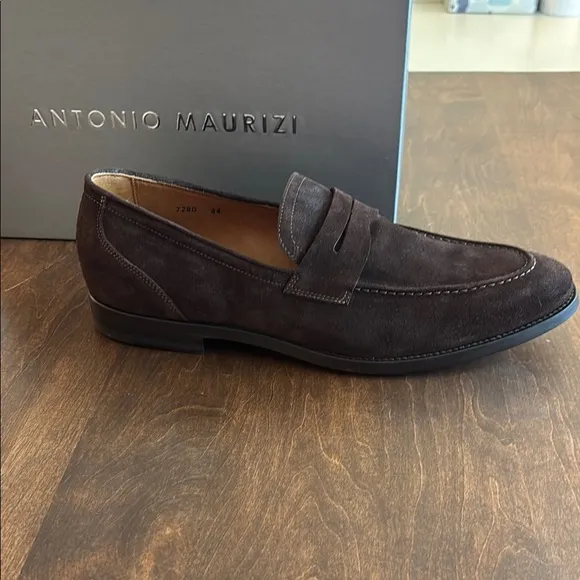 Antonio Maurizi Brown Suede Loafers Classic Slip-Ons